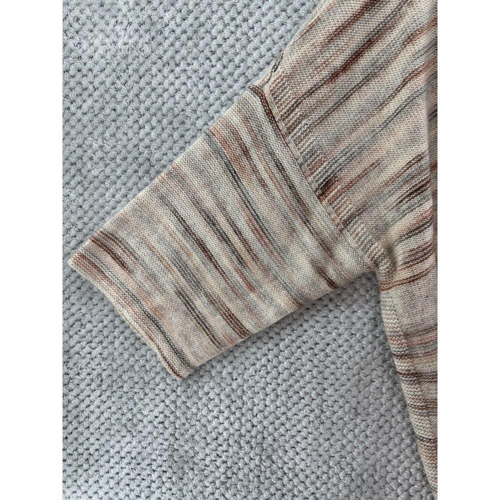 Pure Jill Knit Cardigan Womens 3X Brown Cream One Button V-Neck - Picture 4 of 10